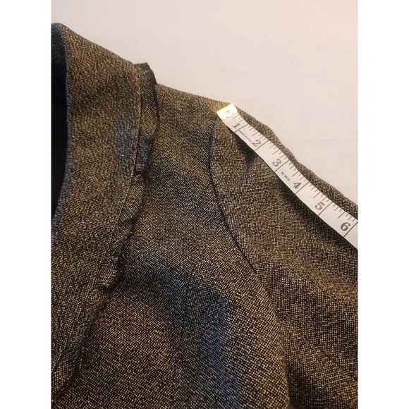 Loft Womens Blazer Jacket Sz 6  Ruffle 3 Button Corporate, Girl boss, Business - Picture 12 of 13